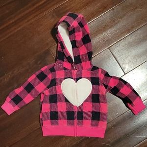 6M Fleece Pink Hooded Jacket